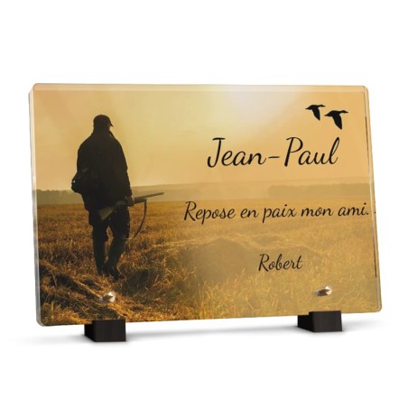 Plaque Pour Chasseur Avec Paysage D Un Champs