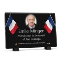 Plaque étendard armée commémorative avec photo