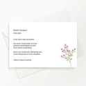 Carte de remerciements décès avec fleur rose