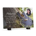 plaque funéraire guitare avec photo