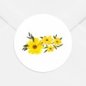 Stickers décès personnalisé fleur jaune