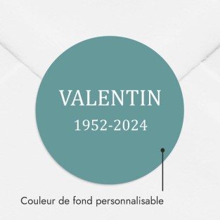 Stickers décès texte personnalisé