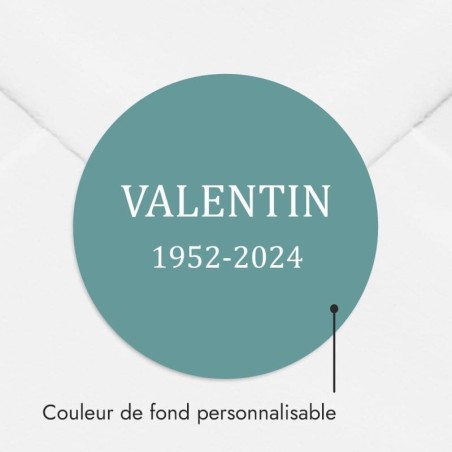 Stickers décès texte personnalisé Stickers décès texte personnalisé