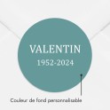 Stickers décès texte personnalisé
