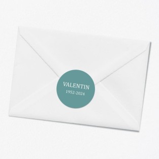 Stickers décès texte personnalisé