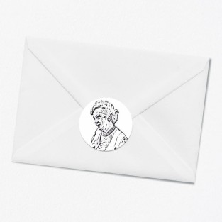 Stickers décès personnalisé photo dessin au trait