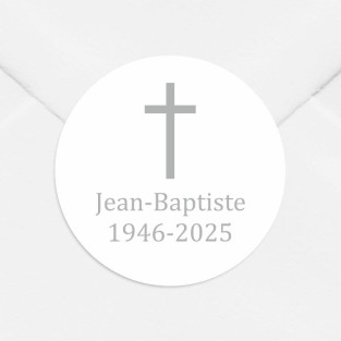 Stickers décès personnalisés religieux