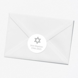 Stickers décès personnalisés religieux