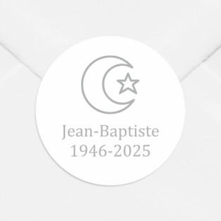 Stickers décès personnalisés religieux