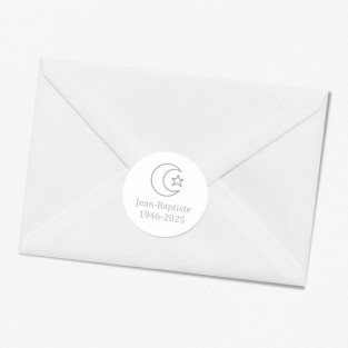 Stickers décès personnalisés religieux