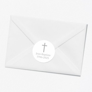 Stickers décès personnalisés religieux