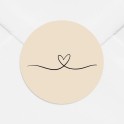 Stickers décès personnalisés coeur