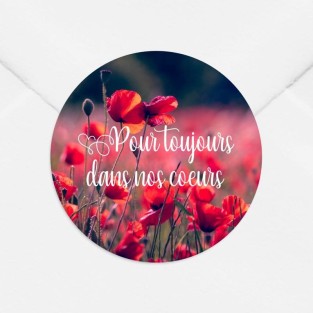 Stickers décès coquelicot