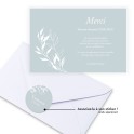Carte de remerciements décès laurier