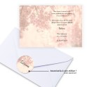 Carte de remerciements funéraire fleur de cerisier