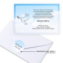 Carte de remerciements funéraire ciel et nuage
