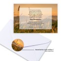 Carte de remerciements décès paysage nature