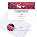 Carte de remerciements décès coquelicot